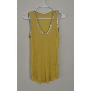 ZADIG & VOLTAIRE Women's Sleeveless Summer Tank Top Maize Yellow Size Medium